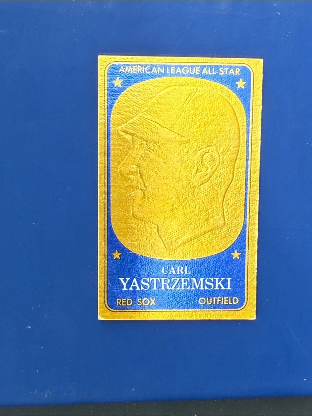 Vintage 1965 Topps Gold Embossed Carl Yastrzemski Red Sox HOF